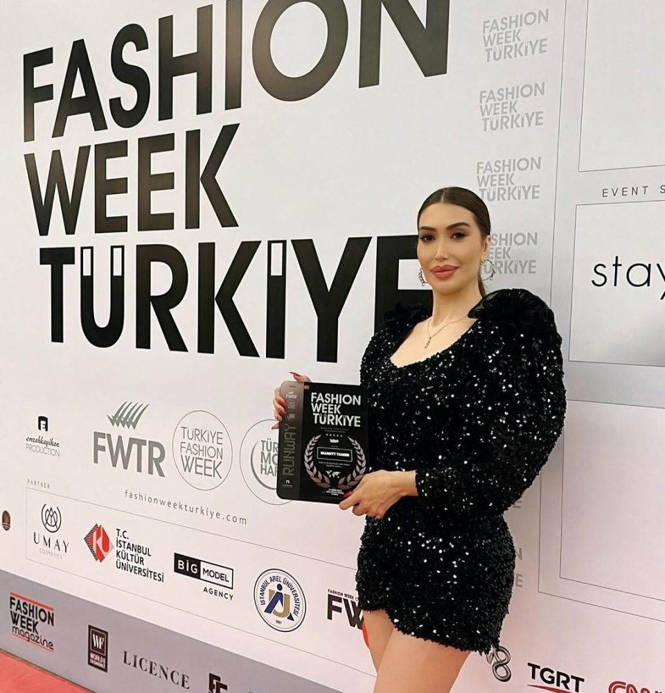 Renowned Model Mimi Tamer judging the runway at Fashion Week Turkiye 2024
