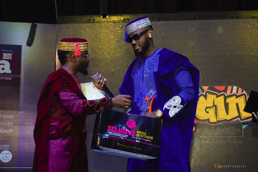 Emmanuel Alade and Prince Nelson Enwerem at the uncutxtra award night 2023