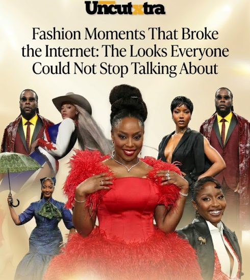 Collage of celebrity fashion moments that broke the internet that defined the era