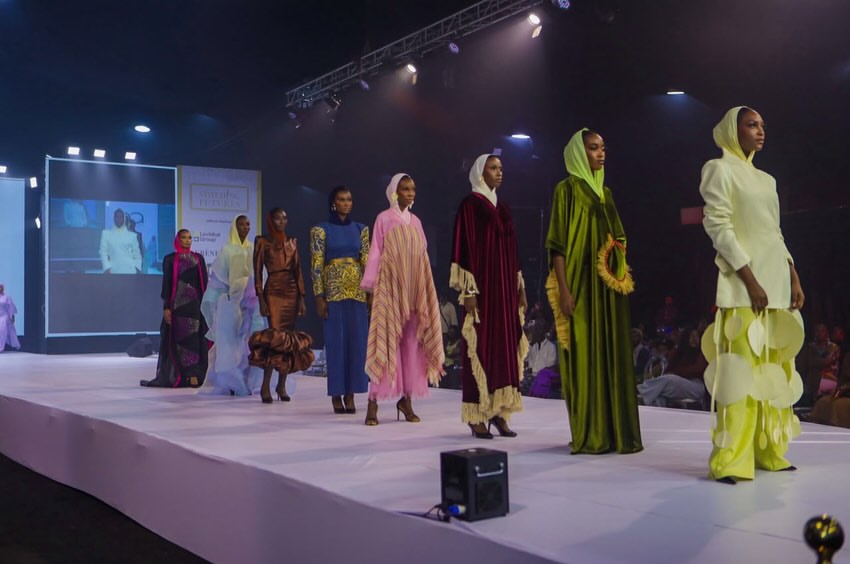 Nana audu 's model at Stitches Fashion show