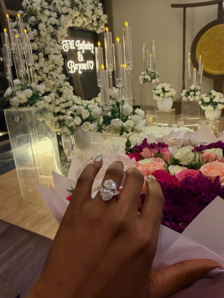 Juliet Olanipekun and her partner's engagement