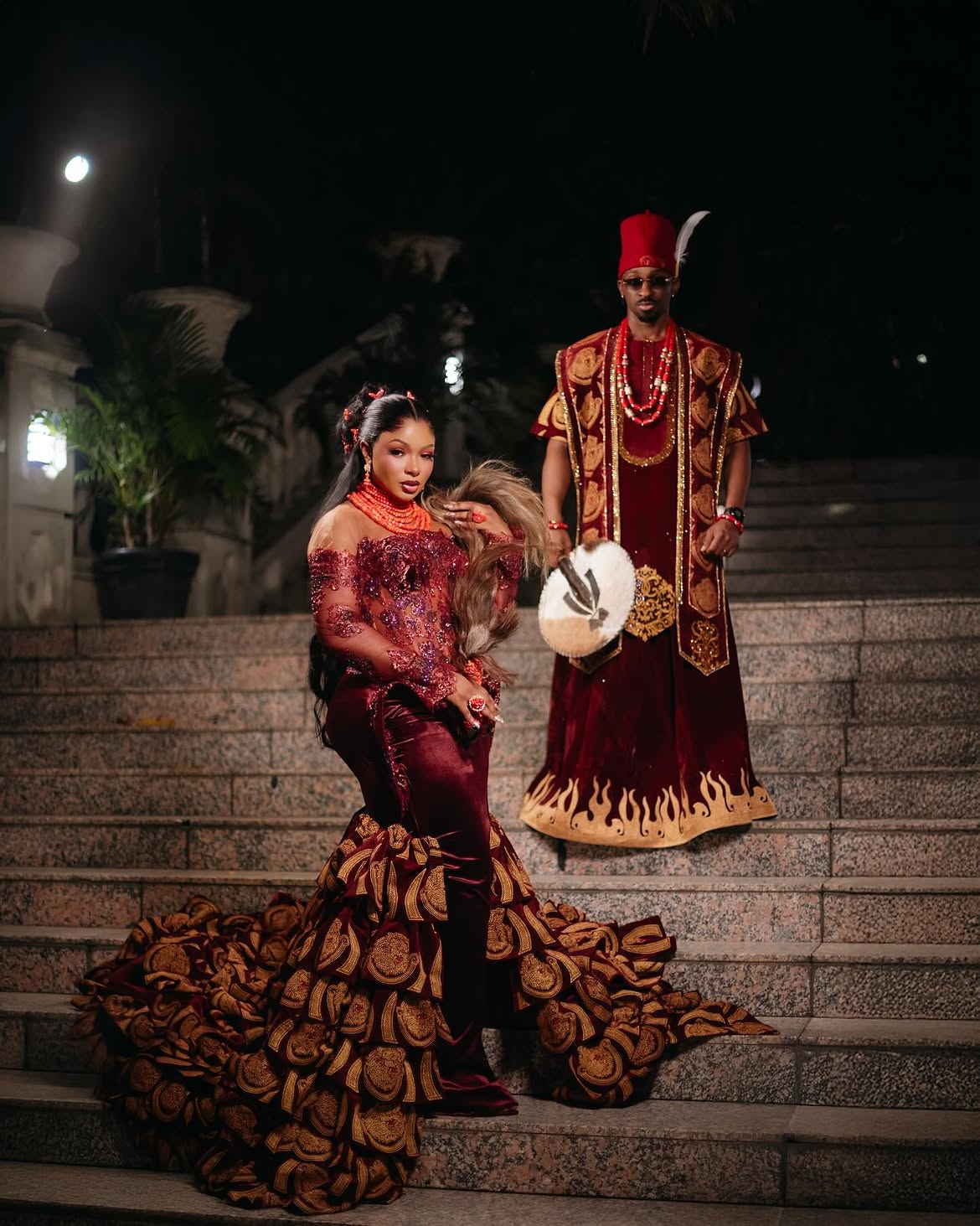 Saga Adeolu traditional agbada fashion look